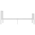 ZNTS 284562 Bed Frame without Mattress White Metal 90x200 cm