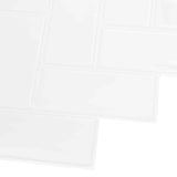 Herringbone Tile 20 pcs White 30 x 30 cm Polyurethane and PET 42046184