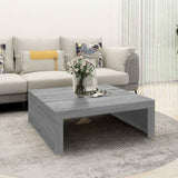 ZNTS Coffee Table Grey Sonoma 100x100x35 cm Engineered Wood 815997