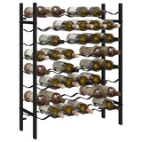 Wine Rack for 48 Bottles Black Metal 289563