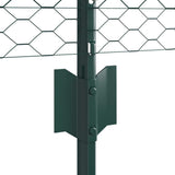Welded Wire Fence 50 x 0.8 m PVC-Coated Steel Green 3336748