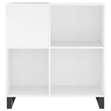 Record Cabinet White 84.5x38x89 cm Engineered Wood 831780