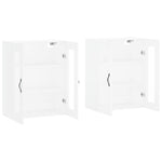 Wall Mounted Cabinets 2 pcs White Engineered Wood 3197969