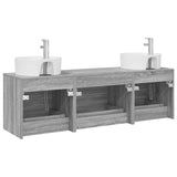 Bathroom Cabinet Set 3 pcs Grey Sonoma 62.5 x 44.5 x 50 cm 3405872