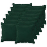 Cushion Cover 12 pcs HOUTEN Dark Green 50 x 50 cm Velvet 919005