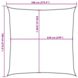 Sunshade Sail 160 g/m Square Blue 7x7 m HDPE 311500