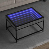 Coffee Table with Infinity LED Grey Sonoma 70x50x41 cm 847685