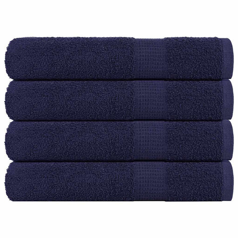 Towels 4 pcs Navy Blue 100x200 cm 360 gsm 100% Cotton 136795