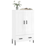 Highboard High Gloss White 69.5x31x115 cm Engineered Wood 830334