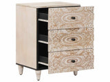 Sideboard with Drawer White 40 x 33.5 x 75 cm Solid Mango Wood 4018391