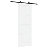 Sliding Door ORKDAL White 78 x 211 cm Solid Pine Wood 3333445
