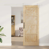 Sliding Door ORKDAL Brown 83 x 211 cm Solid Pine Wood 3333758