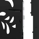 Garden Gate Black 100x200 cm Steel Wave Design 4100973