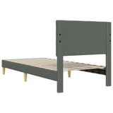 Bed Frame with Headboard Dark Grey 90 x 190 cm Fabric 42027822