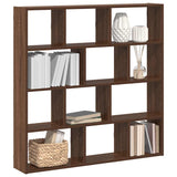 ZNTS Wall Cube Shelf 12 Compartments Brown Oak Engineered Wood 860010