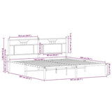 Bed Frame without Mattress Brown Oak 160x200 cm Engineered Wood 4106844