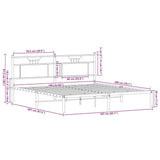 Bed Frame without Mattress Brown Oak 160x200 cm Engineered Wood 4106844