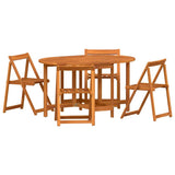 Garden Table Folding 5 pcs Brown Solid Acacia Wood 4103890