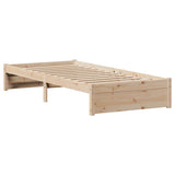 Bed Frame Natural Pine Solid Pine wood Small Single Storage 3301646