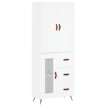 Highboard White 69.5x34x180 cm Engineered Wood 3195931