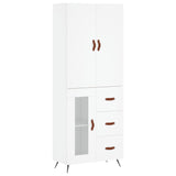 Highboard White 69.5x34x180 cm Engineered Wood 3195931