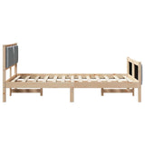 Bed Frame with Headboard Light Grey 120 x 200 cm Fabric 878329