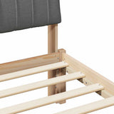 Bed frame Brown and dark grey 120 x 200 cm Solid pine wood 878680