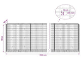 Gabion with 5 mm Wire and 5x10 cm Mesh 1100x50x150 cm 3464776