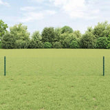 Fence with Post Green 0.4 x 100 m Steel and PVC 3336774