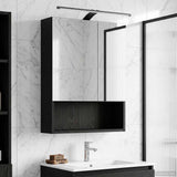 Bathroom Mirror Cabinet with Shelf Black Oak 50 x 14.5 x 70 cm 889208