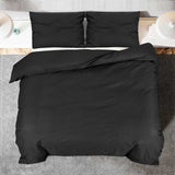 Duvet Cover Set Black 260x240 cm Cotton 136116