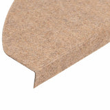 Stair Mats Self-adhesive 15 pcs 65x22.5x3.5 cm Beige 136394