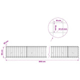 Gabion with 3.5 mm Wire and 10x10 cm Mesh 850x30x50 cm 3463187