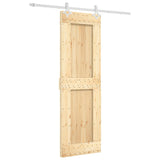 Sliding Door with Hardware Set 70x210 cm Solid Wood Pine 3203185