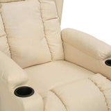 Recliner Chair Cream Fabric 339057