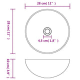 146976 Bathroom Sink Ceramic Matt White Round
