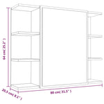 ZNTS 3 Piece Bathroom Cabinet Set Smoked Oak Engineered Wood 3187609
