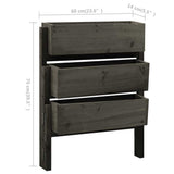 Garden Folding Planter Grey 60x14x75 cm Solid Firwood 314841