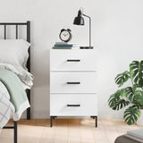 Bedside Cabinet White 40x40x66 cm Engineered Wood 827660