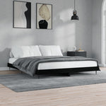 ZNTS Bed Frame without Mattress Black 120x200 cm Engineered Wood 832254