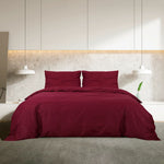 ZNTS Duvet Cover Set Bordeaux 200x220 cm Cotton 136185