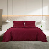 Duvet Cover Set Bordeaux 135x200 cm Cotton 136182