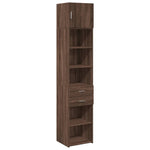 Slim Storage Cabinet Brown Oak 45x42.5x225 cm Engineered Wood 3281300