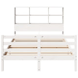 Bookcase Bed without Mattress White 140x200 cm Solid Wood Pine 3321900