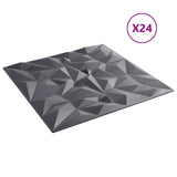 Wall Panels 24 pcs Amethyst Grey 50 x 50 cm XPS Foam 42046057