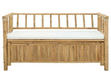 Garden Storage Bench 110 x 47 x 80 cm Bamboo Natural 42028076