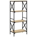 Bookcase 4-Tier Sonoma Oak 59x35x132 cm Engineered Wood 837618