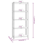 5-Layer Storage Shelf Anthracite Steel&Engineered Wood 152858