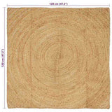 Area Rugs Natural 120 x 120 cm Jute 42010519