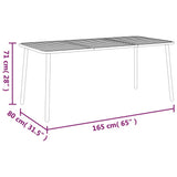 Garden Dining Set Anthracite Steel Medium Stackable 3187994